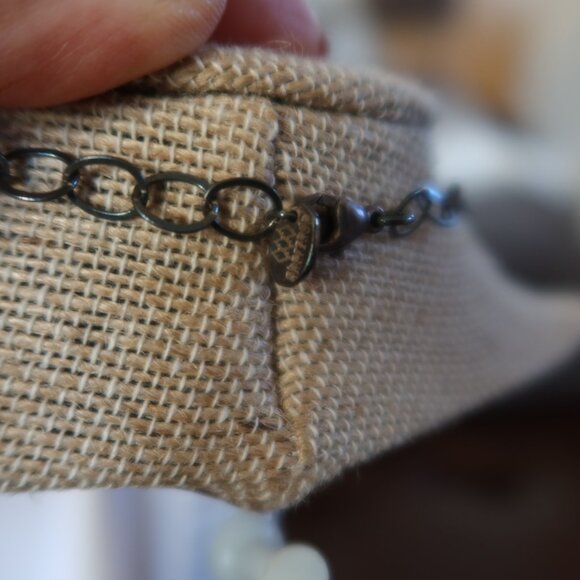 Black onyx beads and sterling silver Sherzada necklace pendant up to 18.25" - Picture 8 of 13